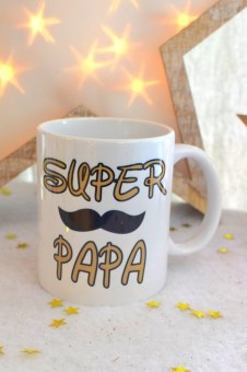 MUG PERSONNALISÉ SUPER PAPA moustache