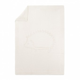 PLAID COUVERTURE LAINE HERISSON ECRU TARTINE ET CHOCOLAT