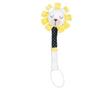 ATTACHE SUCETTE PLUCHE ET POMPON SAUTHON
