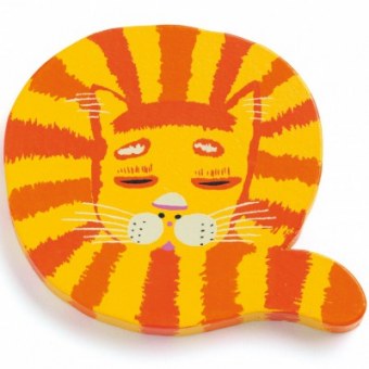 LETTRE Q EN BOIS LION ACHILLE DJECO