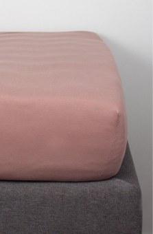 DRAP HOUSSE en COTON BIO 60x120cm ROSE POUDRE KADOLIS