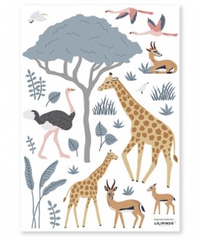  STICKERS MURAUX ANIMAUX SAUVAGES LILIPINSO