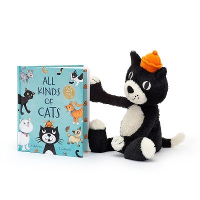 LIVRE TOUTES SORTES DE CHATS ET PELUCHE JACK JELLYCAT 