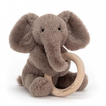 JOUET ANNEAU EN BOIS SHOOSHU ELEPHANT JELLYCAT