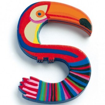 LETTRE S EN BOIS PELICAN ACHILLE DJECO