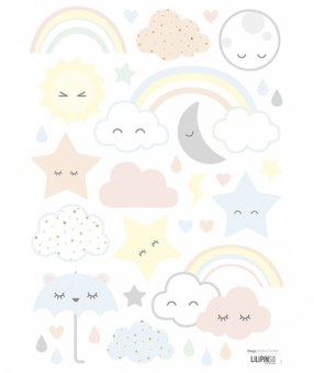 STICKERS NUAGES RIEURS LILIPINSO