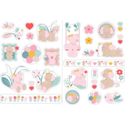 STICKERS AUTOCOLLANTS IRIS ET LALI NATTOU