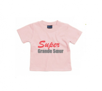 1 T-SHIRT ENFANT SUPER GRANDE SOEUR Par2cmieux