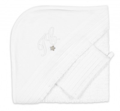 SORTIE DE BAIN + GANT MONOGRAMME TARTINE ET CHOCOLAT
