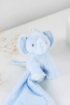 PELUCHE FERDINAND L'ÉLÉPHANT TARTINE ET CHOCOLAT Doudou bleu ciel