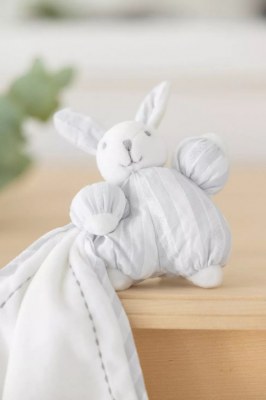 PELUCHE AUGUSTIN LE LAPIN 1977 TARTINE ET CHOCOLAT doudou gris clair