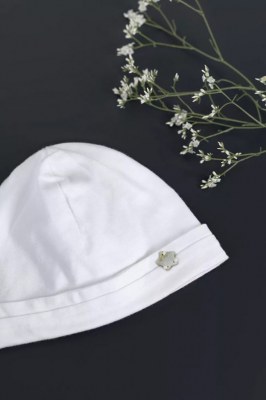 BONNET TARTINE ET CHOCOLAT Monogramme blanc