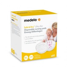 Lot de 60 coussinets d'allaitement Safe & Dry™ Ultra thin à usage unique Medela